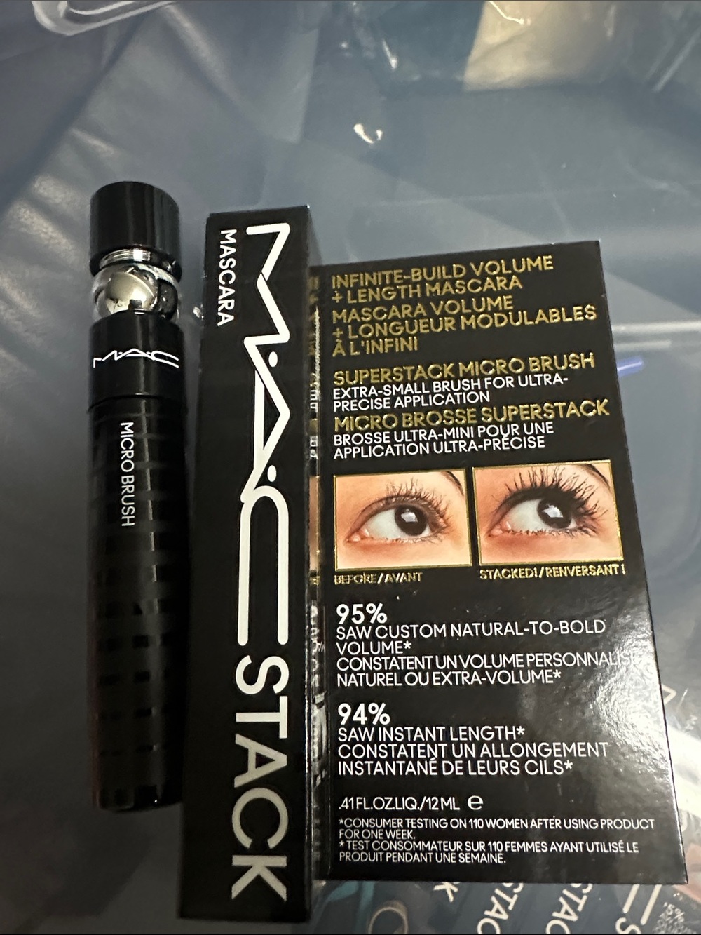 MAC Cosmetics MACSTACK mascara shade black stack micro brush